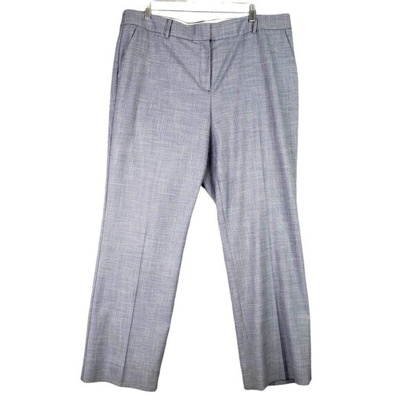 Talbots Pants Women’s Plus Size 16 Trousers Blue Straight Leg Flat Front - Picture 2 of 9